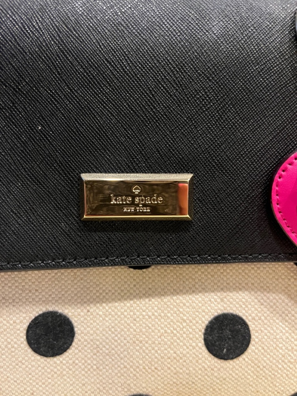 kate spade Black, Cream & black Polka Dot Top-Handle Satchel - Picture 3 of 6